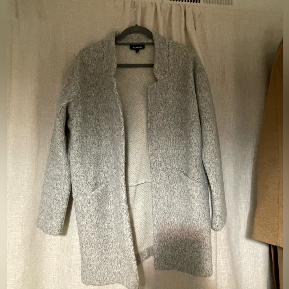 Marble grey sweater coat